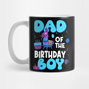 Dad Of The Birthday Boy Llama Dad And Mom Family Party Mug